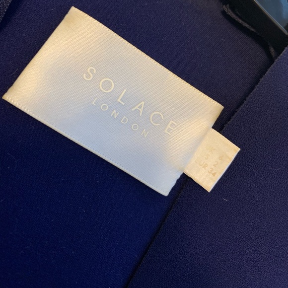 Solace London Navy Ceara Dress Size: US 2 UK 6 - Picture 3 of 3